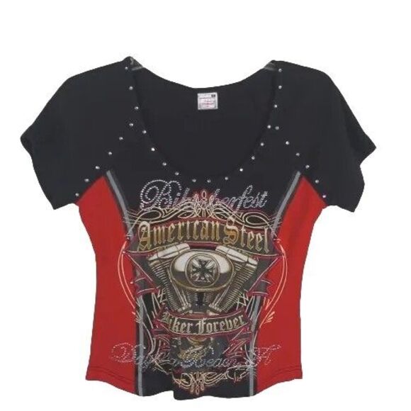 vance bikewear Tops - VANCE BIKEWEAR Top T-Shirt Small Motorcycle Daytona Beach Biketober Fest